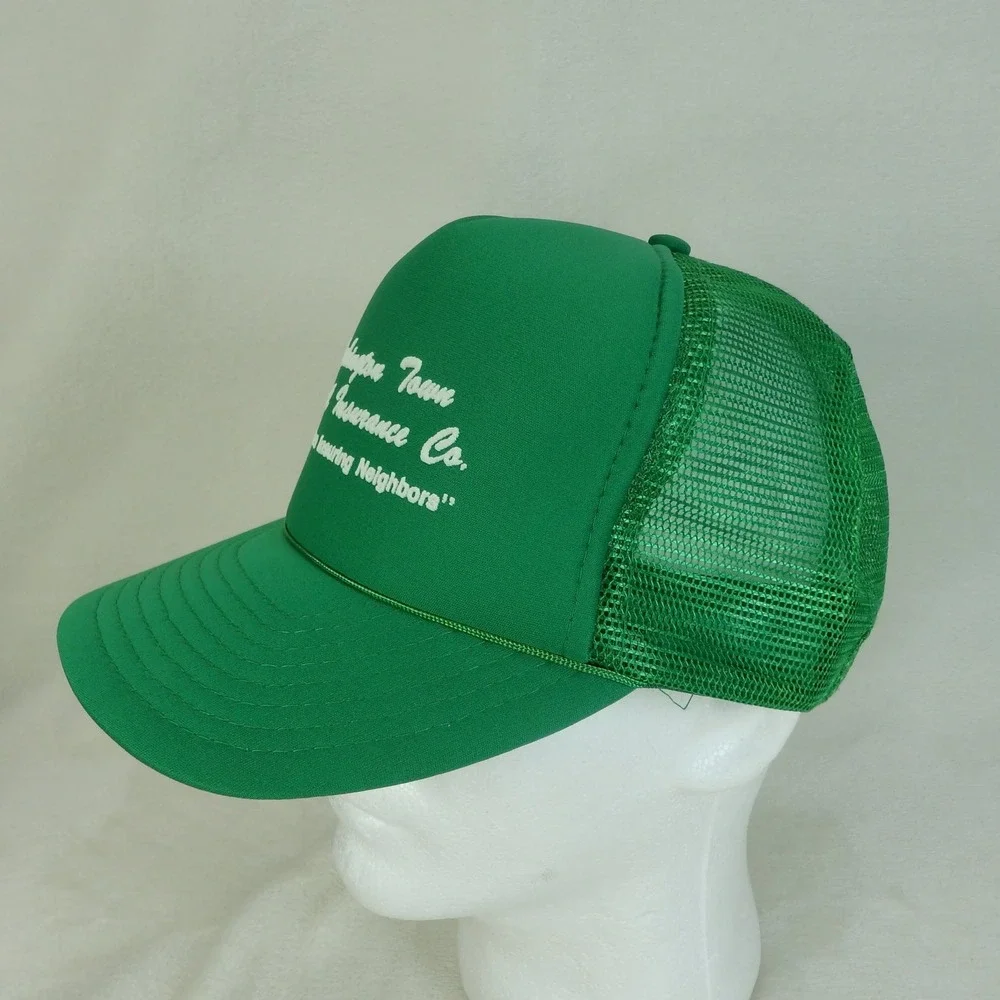 Vintage San Sun Mesh Trucker Hat Green Washington Town Mutual Snapback Mesh Cap - Picture 2 of 10